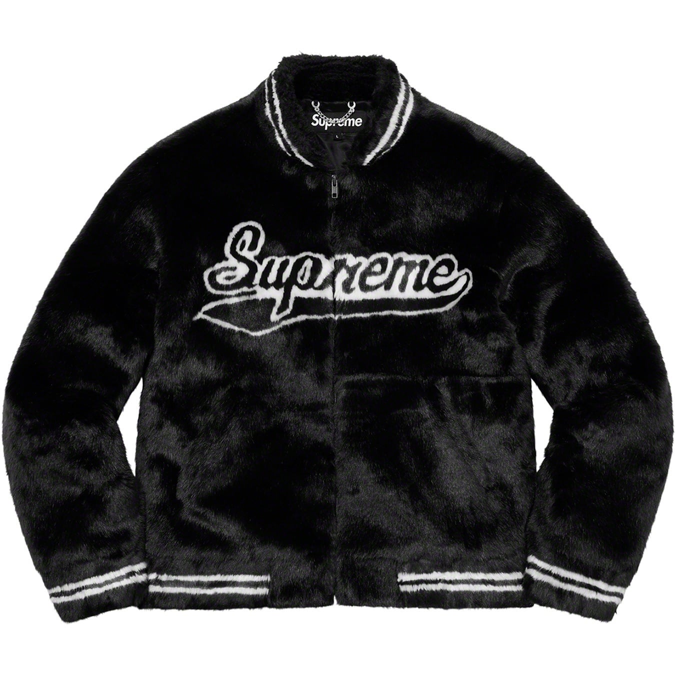 Faux Fur Varsity Jacket view 7